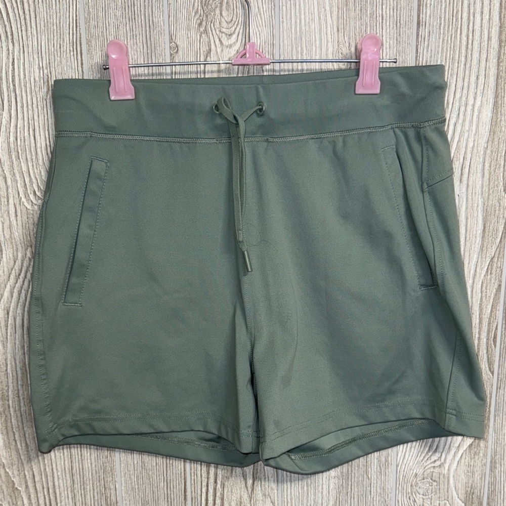 Yogalicious Olive Green Athletic Shorts